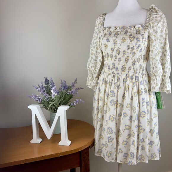 French Connection Doris Smock Mini Dress - NWT - Size 6 - Picture 1 of 10